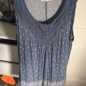 Light blue detailed top